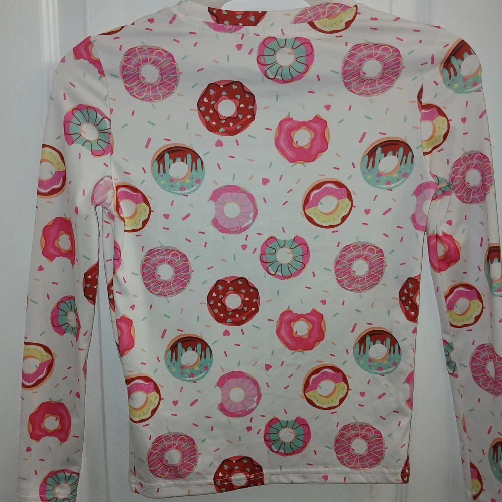 Colorful Donut Print Kids Pajama Set